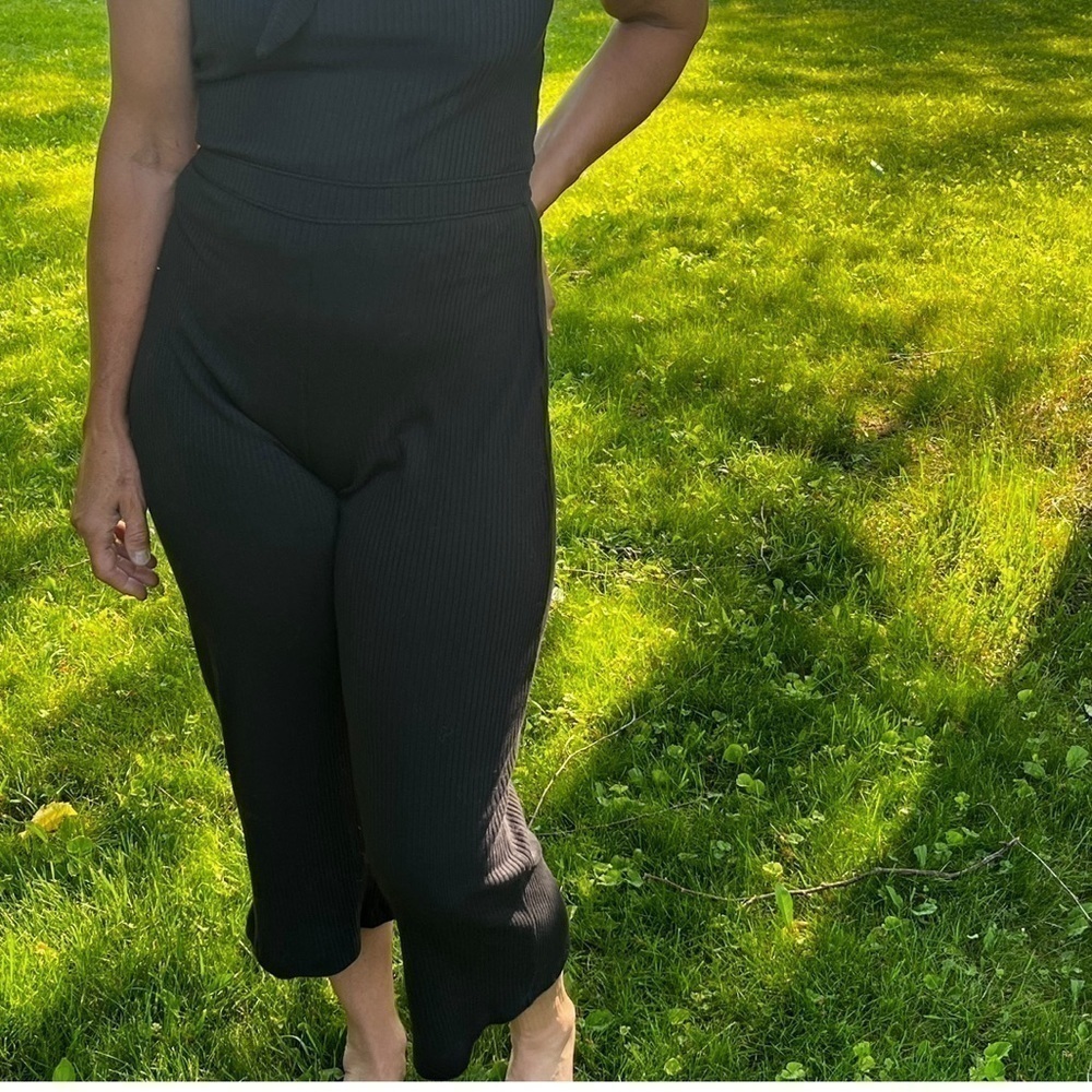 Abercrombie & Fitch Black Ribbed Jumpsuit Size Small - Picture 8 of 9